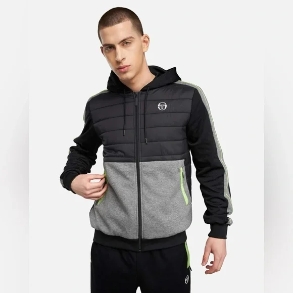 Sergio Tacchini Black and Gray Performance Set with Green Accents - Picture 5 of 12